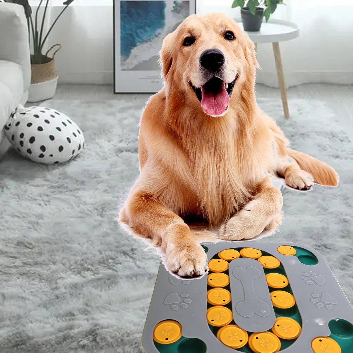 Interaktiver Hunde-Puzzle-Futterspender – IQ-Training & Langsam-Fütterung