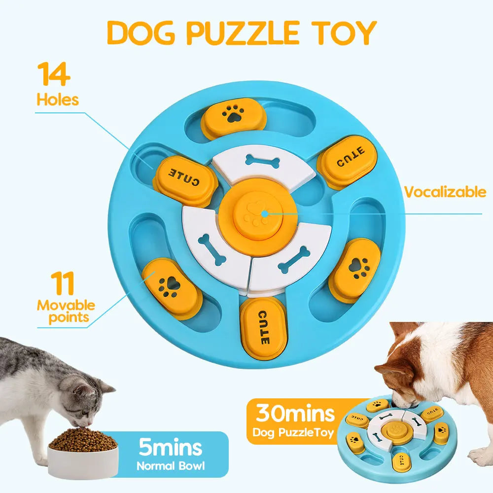 Stabiler Puzzle-Slow Feeder – Interaktiver Futterspender für schlaue Hunde