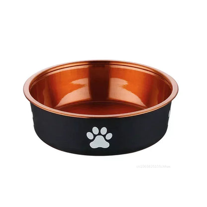 Non-slip stainless steel dog bowl