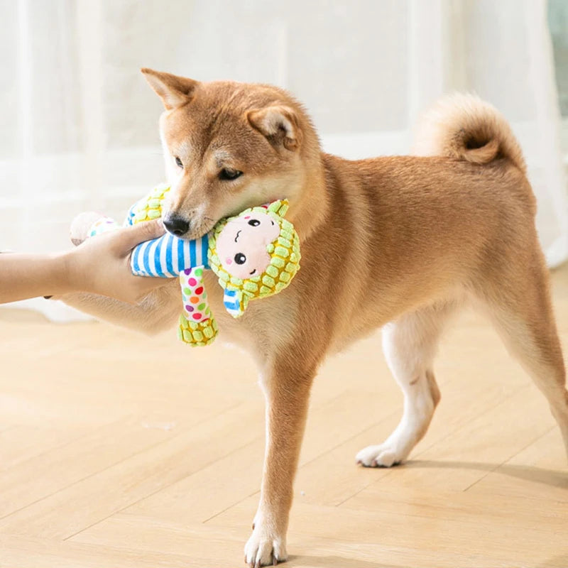 Quietschtier-Spaß – Interaktives Kuschel-Kauspielzeug für Hunde