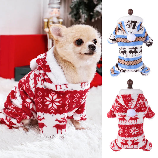 Hundepyjama – Warmer Weihnachtsmantel