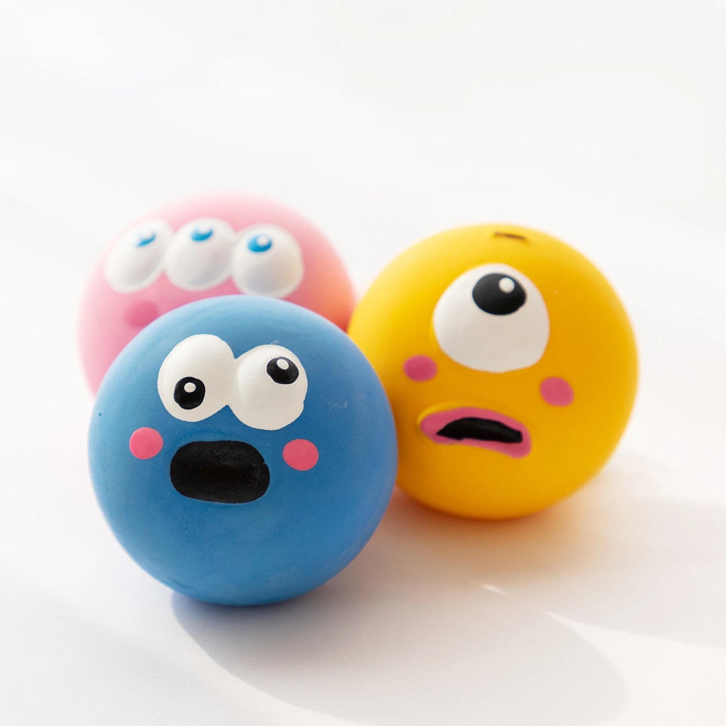 Squeaky Dog Ball – Bouncing Chew Toy with Big Eyes